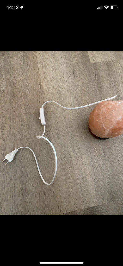 zoute lamp zoute sari maar het werkt nu