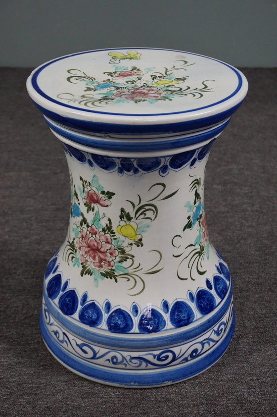 Image 1 of Keramieken potten stool & bloempot