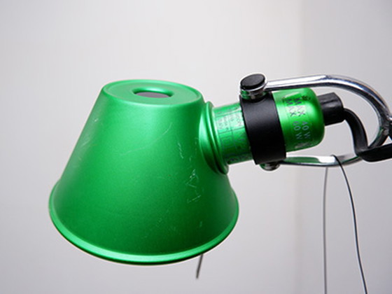 Image 1 of Artemide tolomeo clip-on lamp metallic groen