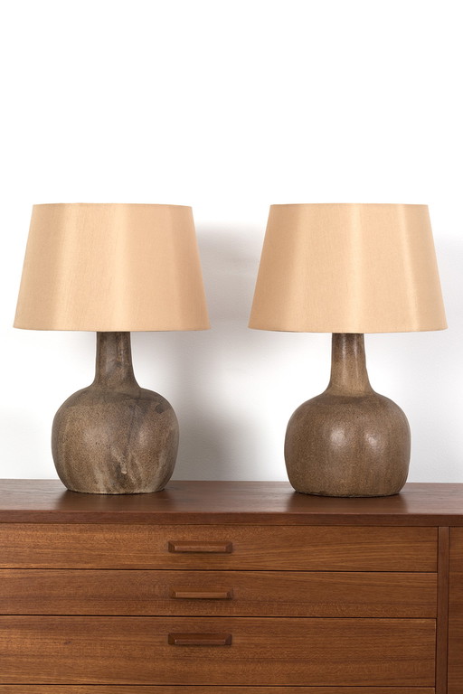 Pair of ceramic table lamps