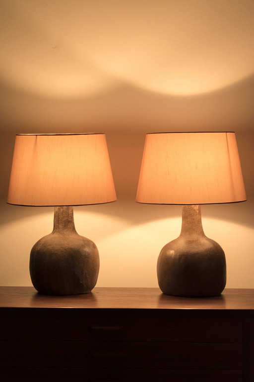 Pair of ceramic table lamps