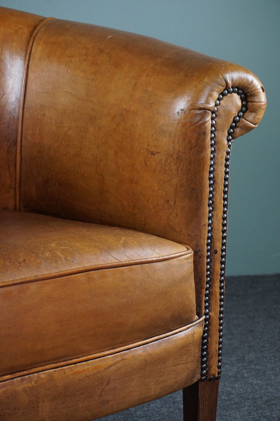 Image 1 of Sturdy sheepskin club chair