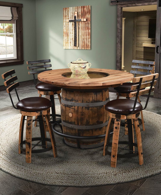 Image 1 of Antique Barrel Table