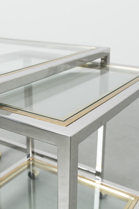 Image 1 of Tables d'appoint chrome/laiton