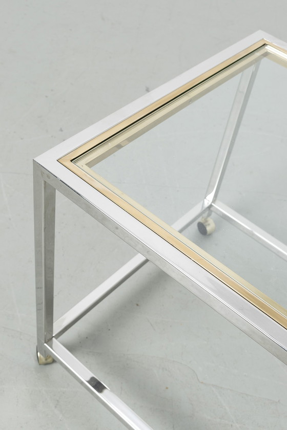 Image 1 of Side tables chrome/brass