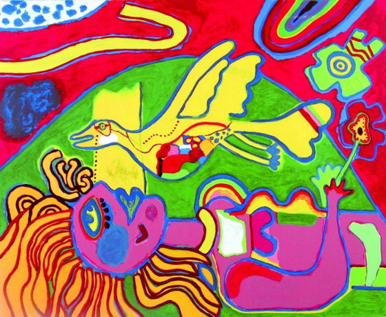 Image 1 of Frau+gelber Vogel 200